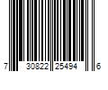 Barcode Image for UPC code 730822254946. Product Name: Precision 1 (90er Packung) Tageslinsen (-2.25 dpt & BC 8.3) mit UV-Schutz