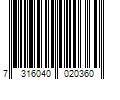 Barcode Image for UPC code 7316040020360