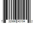 Barcode Image for UPC code 732996401942