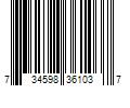 Barcode Image for UPC code 734598361037