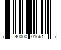 Barcode Image for UPC code 740000016617