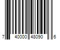 Barcode Image for UPC code 740000480906