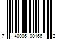 Barcode Image for UPC code 740006001662