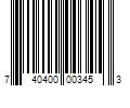 Barcode Image for UPC code 740400003453