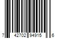 Barcode Image for UPC code 742702949156