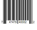 Barcode Image for UPC code 747479400022