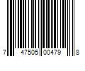 Barcode Image for UPC code 747505004798