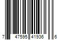 Barcode Image for UPC code 747595419366