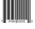 Barcode Image for UPC code 747930000020