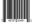 Barcode Image for UPC code 748757004512