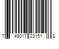 Barcode Image for UPC code 749017231518