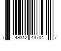 Barcode Image for UPC code 749812437047