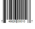 Barcode Image for UPC code 749826000107