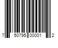 Barcode Image for UPC code 750795000012