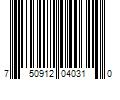 Barcode Image for UPC code 750912040310