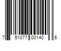 Barcode Image for UPC code 751077001406