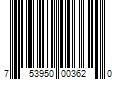 Barcode Image for UPC code 753950003620