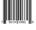 Barcode Image for UPC code 758104006625