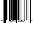 Barcode Image for UPC code 759668407002