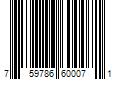 Barcode Image for UPC code 759786600071