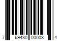 Barcode Image for UPC code 769430000034