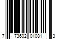 Barcode Image for UPC code 773602010813