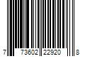 Barcode Image for UPC code 773602229208