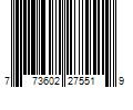 Barcode Image for UPC code 773602275519