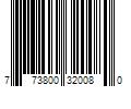 Barcode Image for UPC code 773800320080