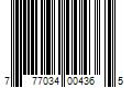 Barcode Image for UPC code 777034004365