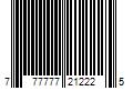 Barcode Image for UPC code 777777212225