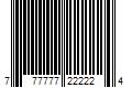 Barcode Image for UPC code 777777222224