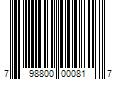 Barcode Image for UPC code 798800000817