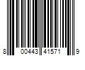 Barcode Image for UPC code 800443415719