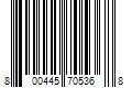 Barcode Image for UPC code 800445705368