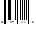 Barcode Image for UPC code 803410400060