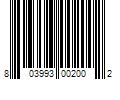 Barcode Image for UPC code 803993002002