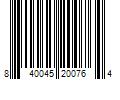 Barcode Image for UPC code 840045200764