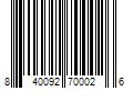 Barcode Image for UPC code 840092700026