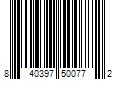 Barcode Image for UPC code 840397500772