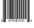 Barcode Image for UPC code 840780000025