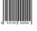 Barcode Image for UPC code 8410100002002