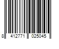 Barcode Image for UPC code 8412771025045