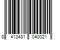 Barcode Image for UPC code 8413481040021