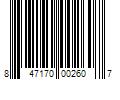 Barcode Image for UPC code 847170002607