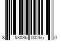 Barcode Image for UPC code 853036002650