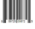 Barcode Image for UPC code 859725006725