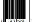 Barcode Image for UPC code 870875000067