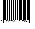 Barcode Image for UPC code 8715700016504