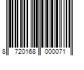 Barcode Image for UPC code 8720168000071